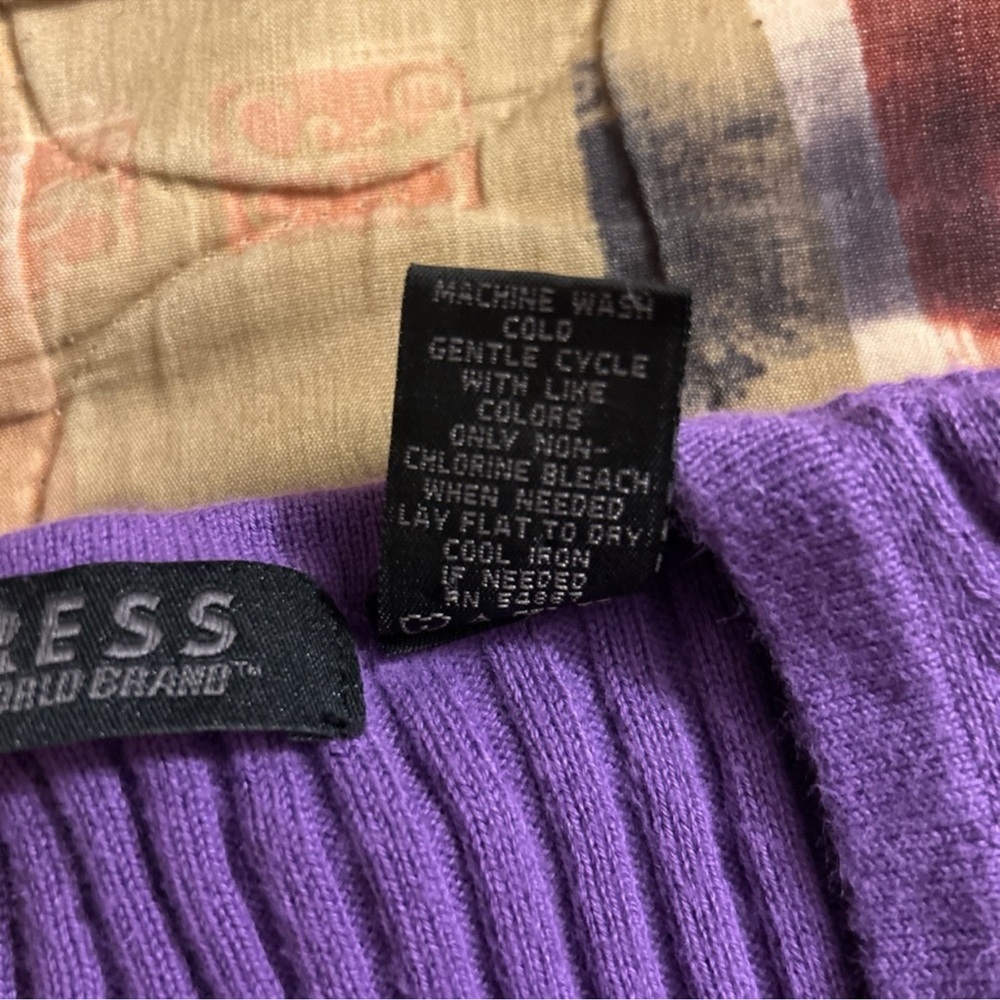 Express Purple Ribbed Cardigan - Picture 9 of 9